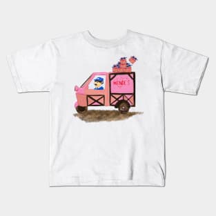 Mendl's Cake Box Van -Grand Budapest Hotel Kids T-Shirt